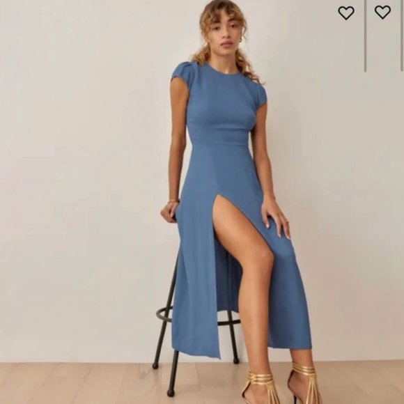 Reformation Gavin Dress in Morning Glory - Picture 1 of 14